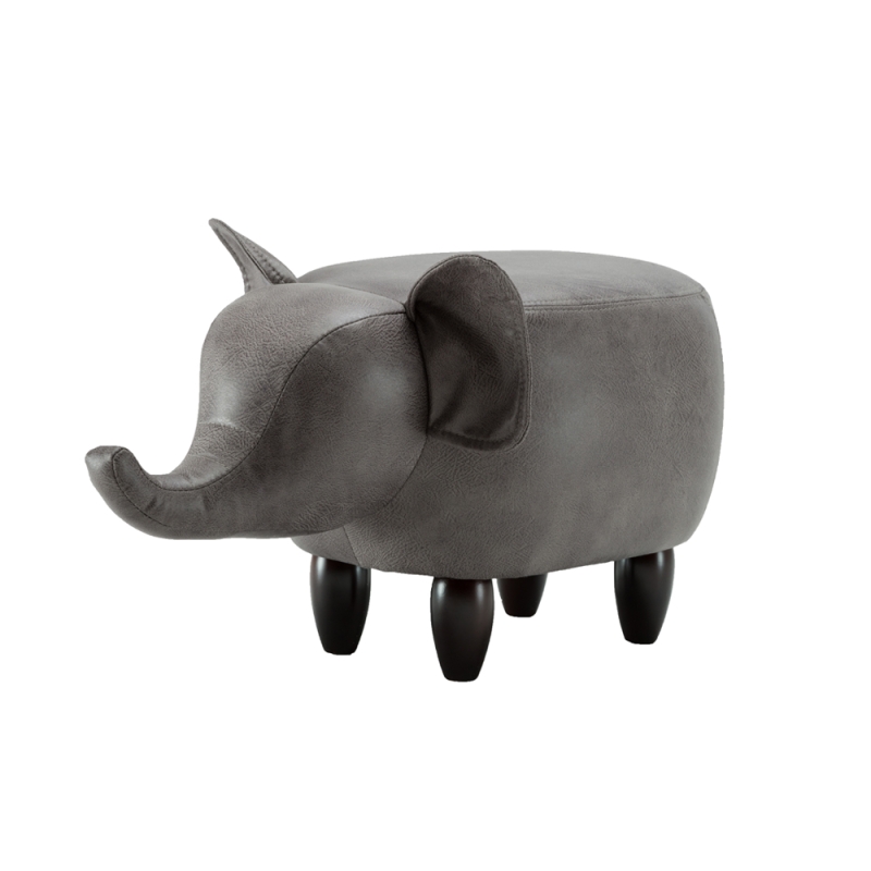 Effie The Elephant Footstool - Grey