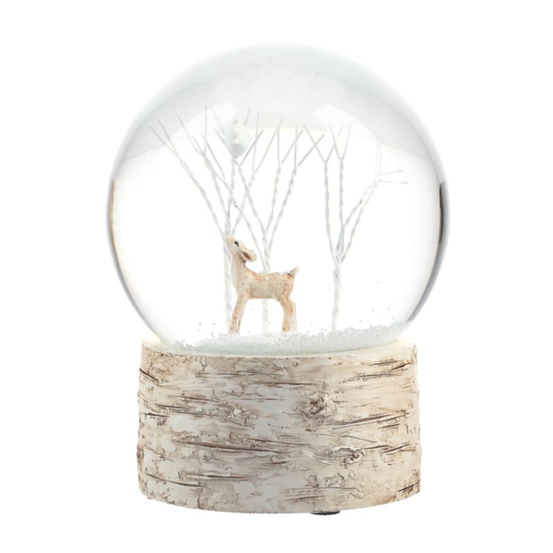 Gisela Graham Deer, Birds & Trees Snow Globe - Large