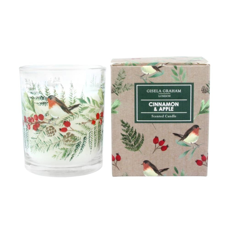  Gisela Graham Rose/Rosehips Boxed Candle Pot - Small