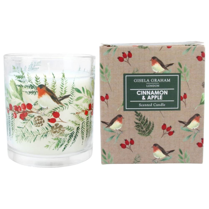  Gisela Graham Rose/Rosehips Boxed Candle Pot - Large