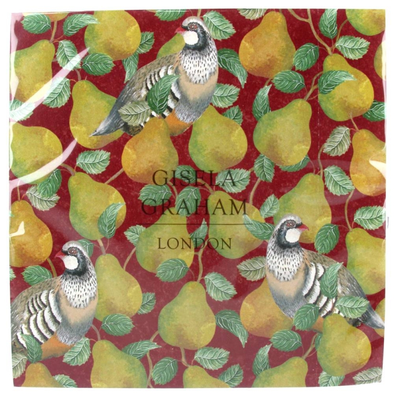 Gisela Graham Partridge/Pear Paper Napkin Pack of 20