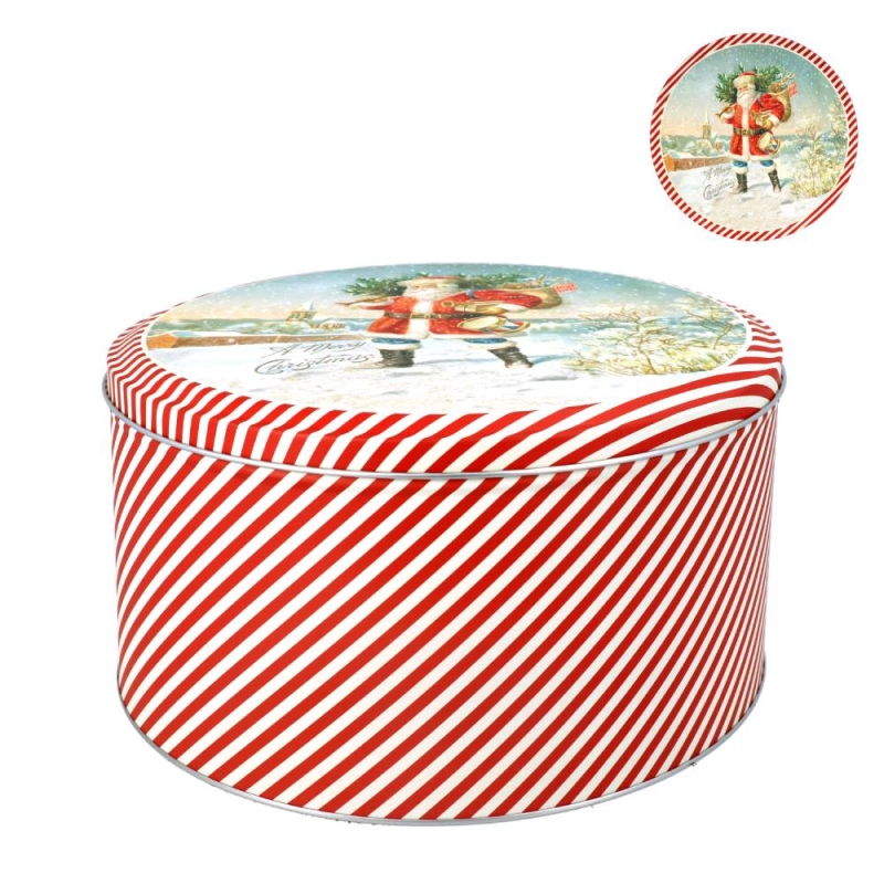 Gisela Graham Nostalgia Santa Cake Tin