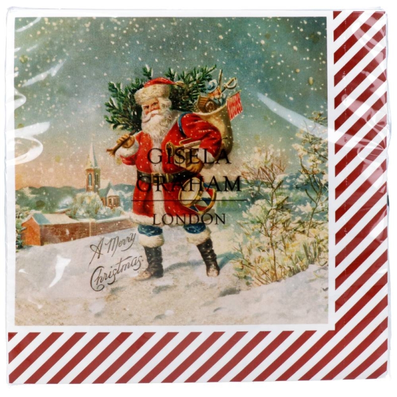 Gisela Graham Nostalgia Santa Paper Napkins