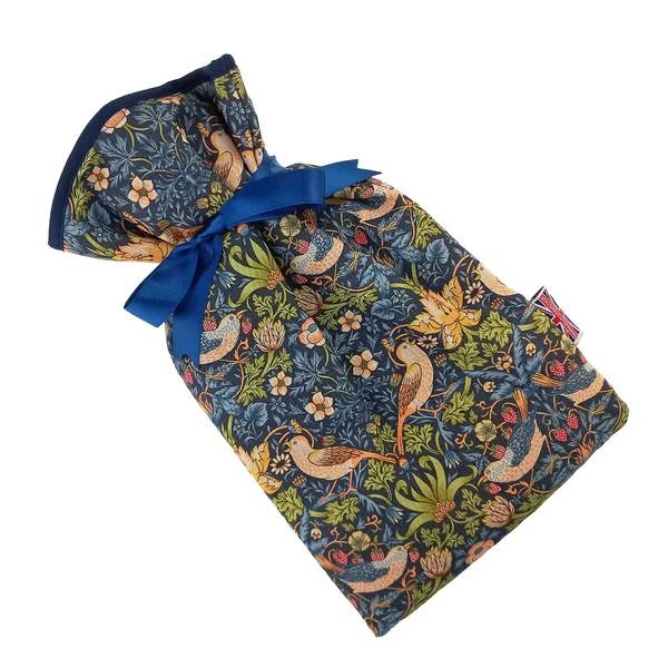 Morris Strawberry Thief Navy 2 Litre Hot Water Bottle 