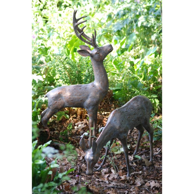 Large Deer Set - Garden Sculpture