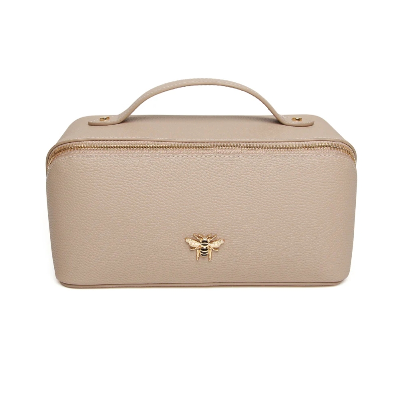 Alice Wheeler London Mini Train Case - Stone