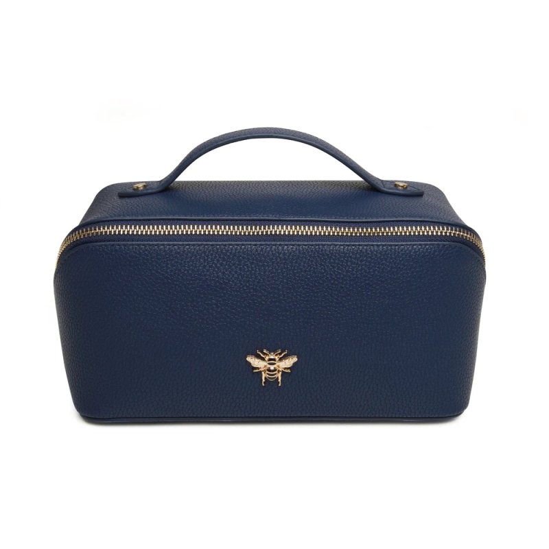 Alice Wheeler London Mini Train Case - Navy