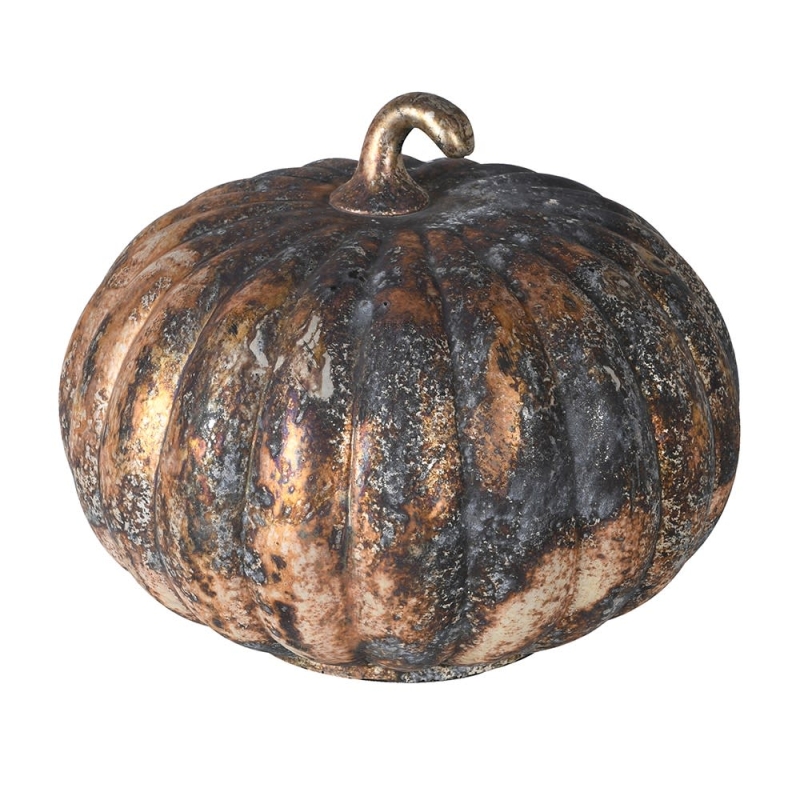 Patina Glass Pumpkin - Large