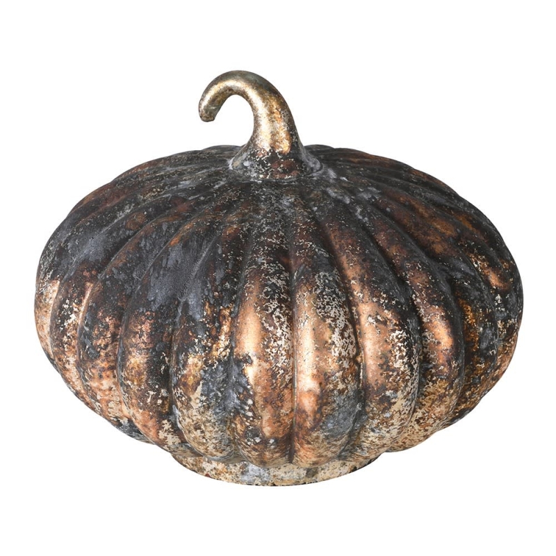 Patina Glass Pumpkin - Small