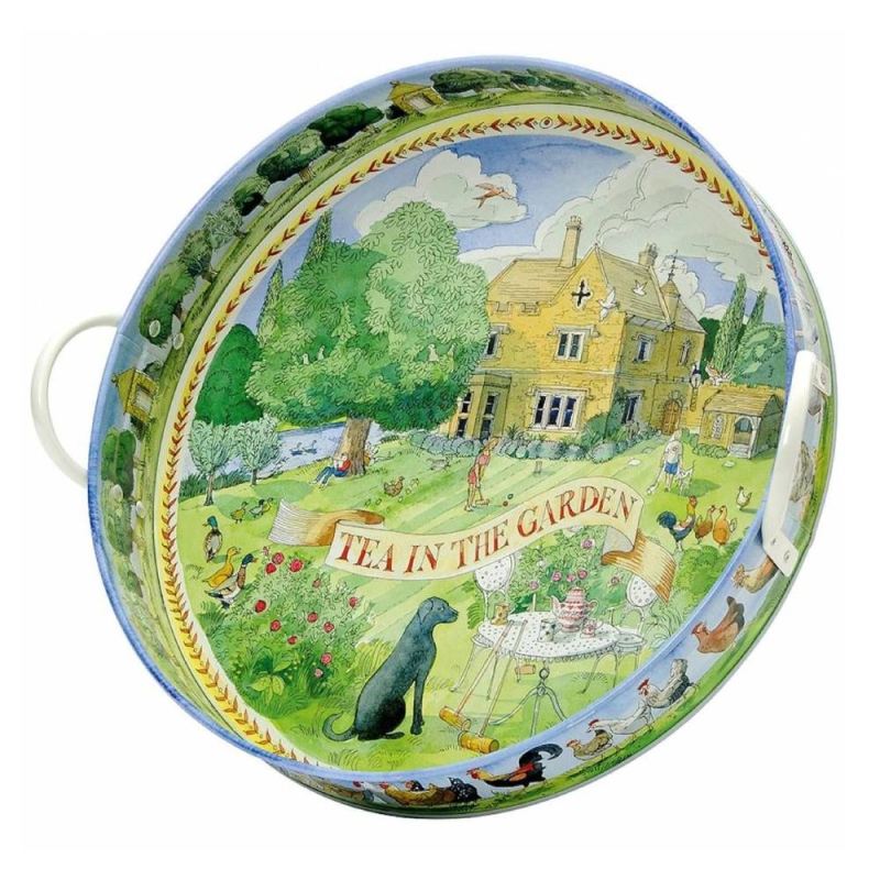 Emma Bridgewater Tea in The Garden Large Handle Steel Tray 