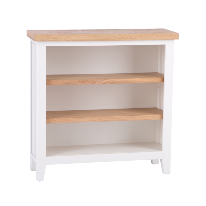 Elveden Small Wide Bookcase White