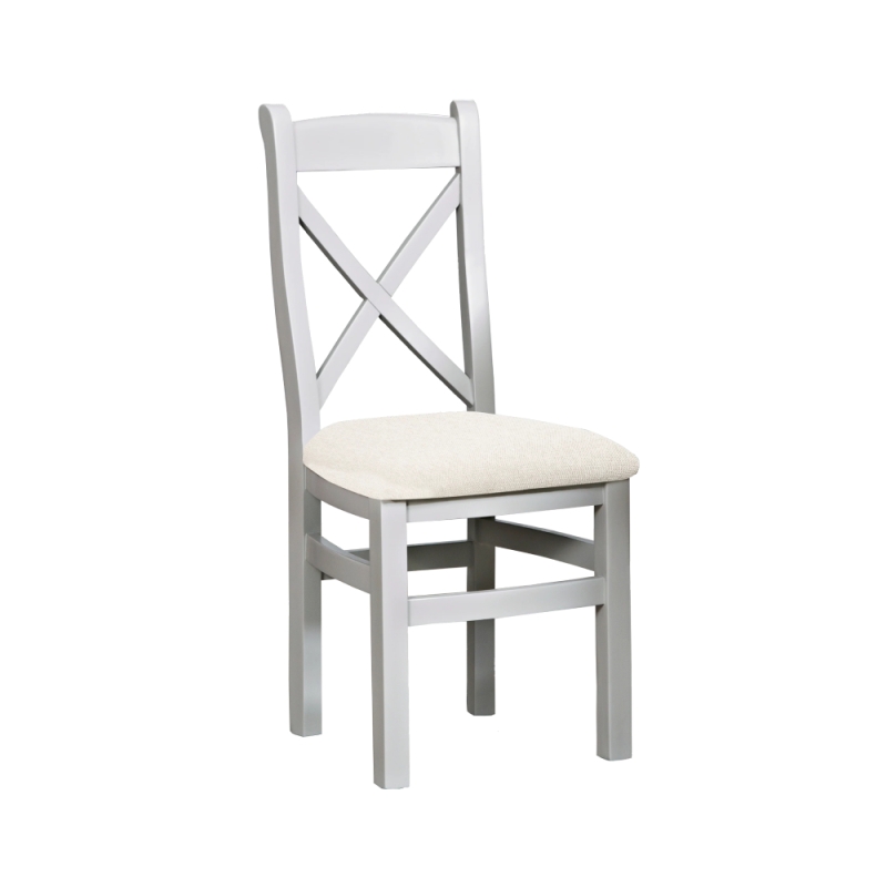 Elveden Cross Back Dining Chair Grey Fabric