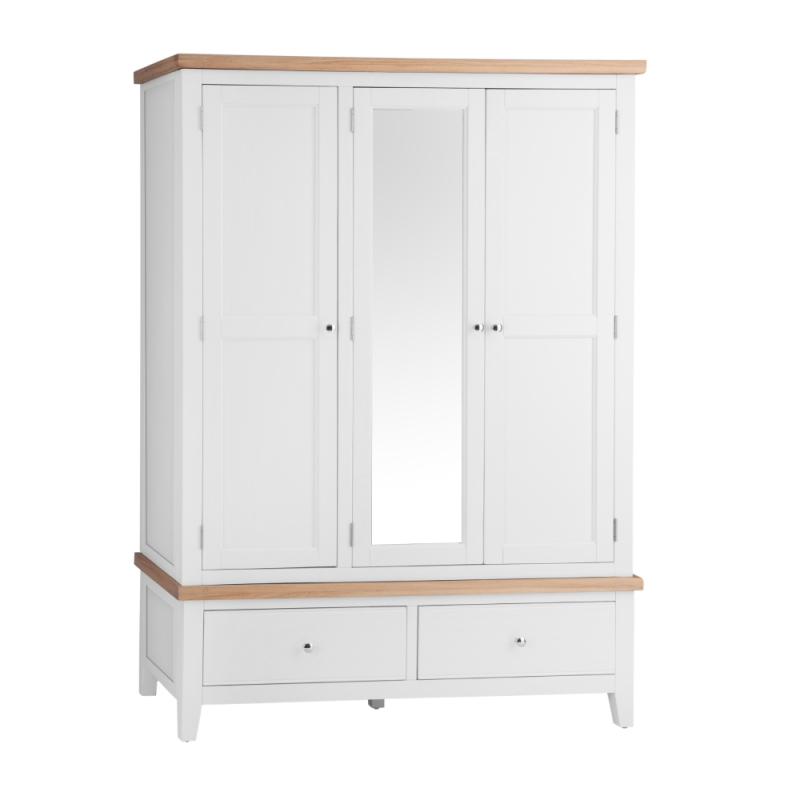 Elveden 3 Door Wardrobe White