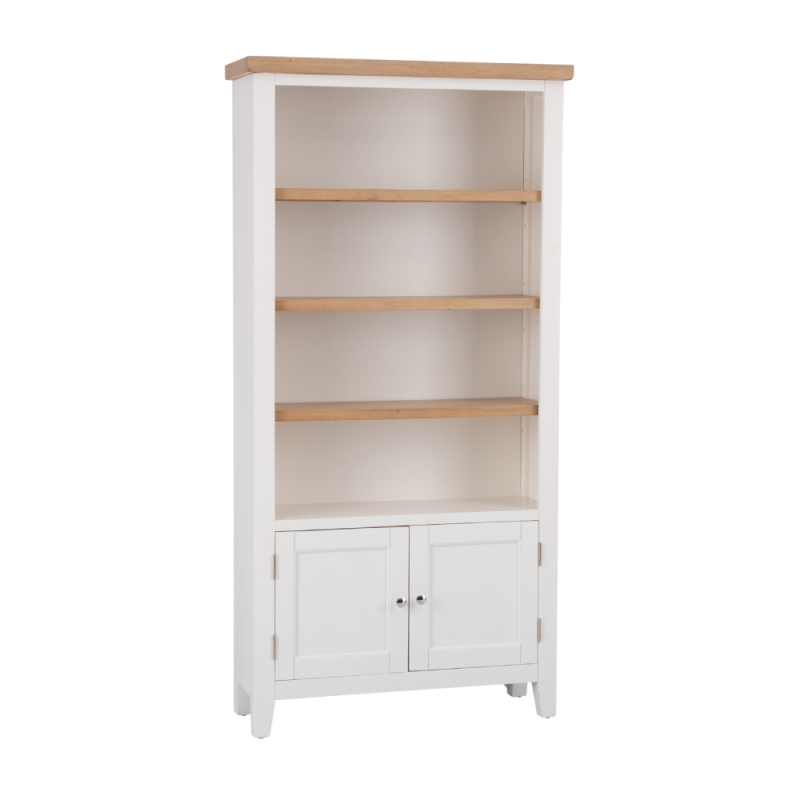 Elveden Large Wide Bookcase White