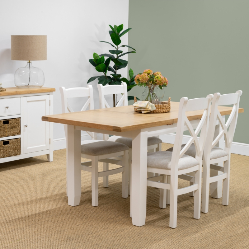 Elveden Dining Set White