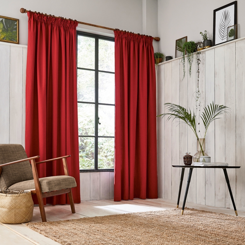 Chroma Readymade Curtains Paprika