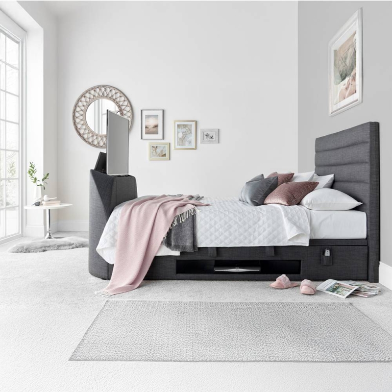 Amberley TV Ottoman Bed Pendle Slate