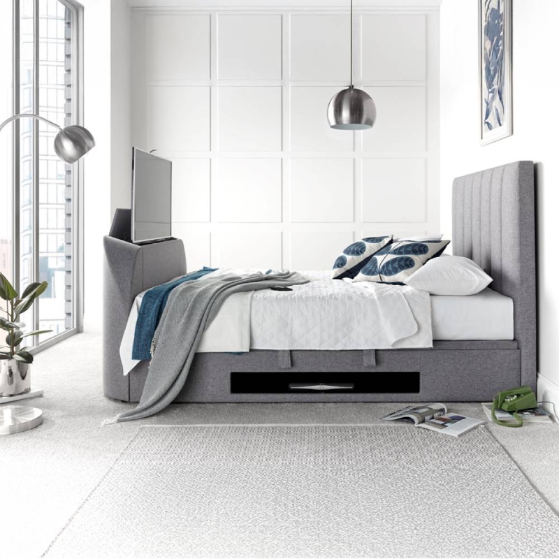 Malvern TV Ottoman Bed Marbella Dark Grey