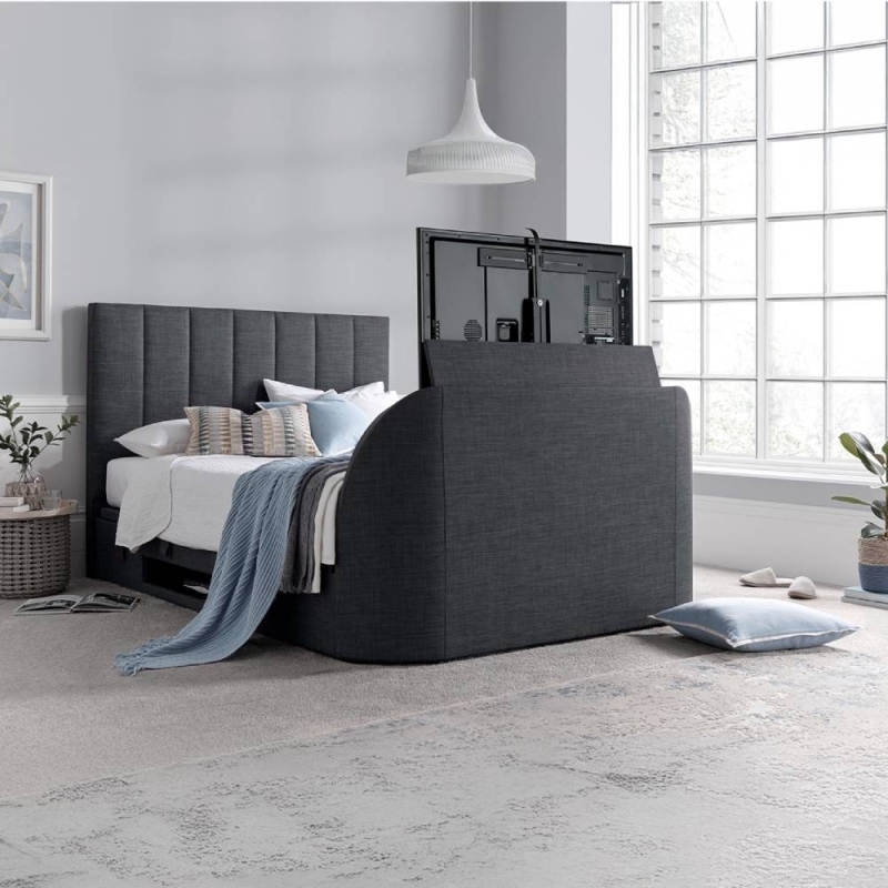 Malvern TV Ottoman Bed Pendle Slate