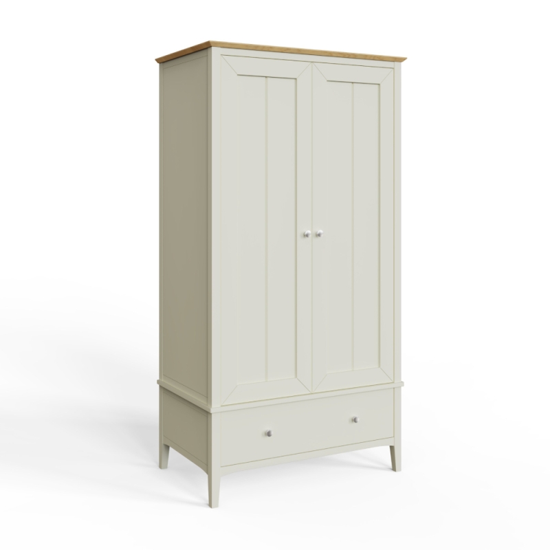 Veneto Double Wardrobe With Drawer Painted