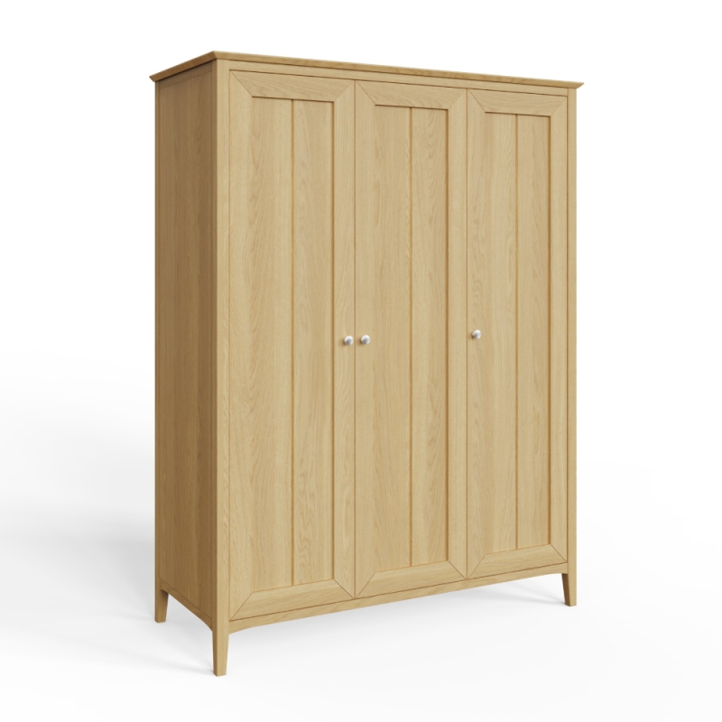 Veneto Full Hanging Triple Wardrobe Oak