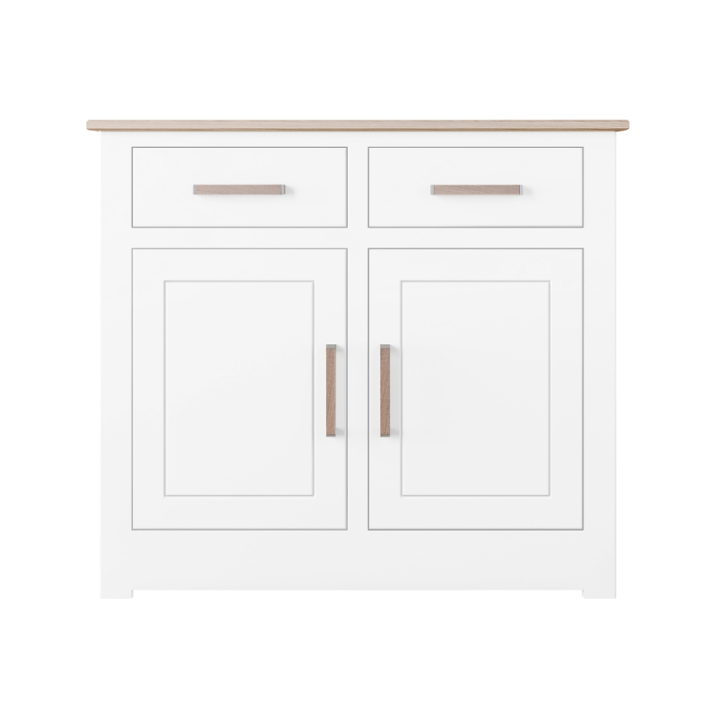 Milton Small 2 Drawer 2 Door Sideboard Oak Top