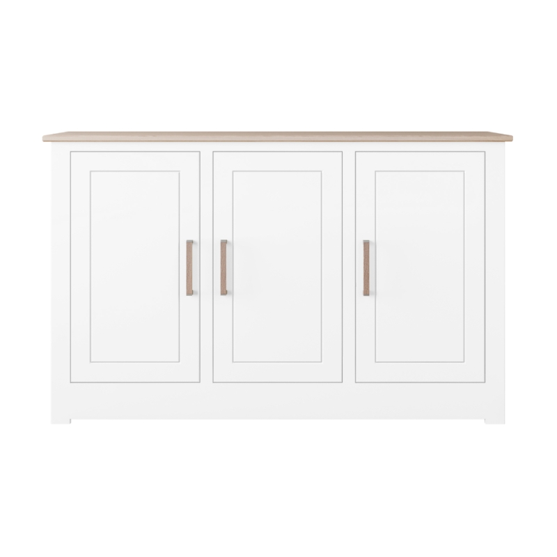 Milton Medium 3 Door Sideboard Oak Top