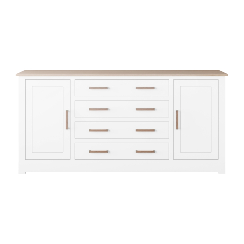 Milton Large Centre Drawer Sideboard Oak Top