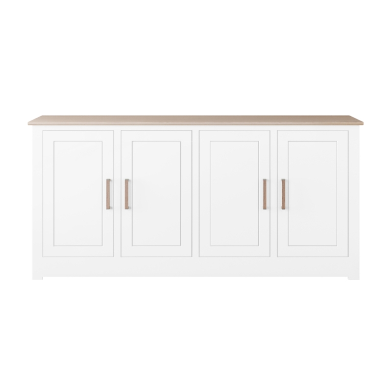 Milton Large 4 Door Sideboard Oak Top