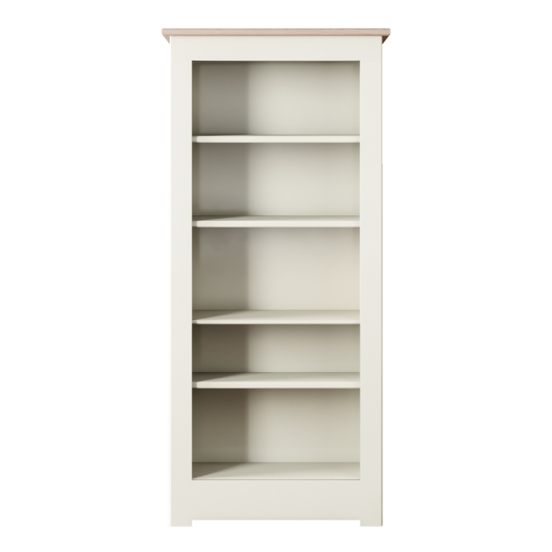 Milton Tall Open Bookcase Oak Top