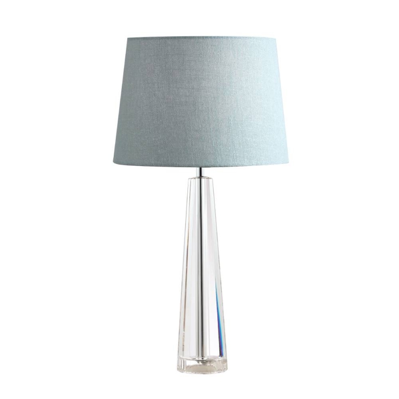 Laura Ashley Blake Crystal Polished Chrome Table Lamp Medium With Shade