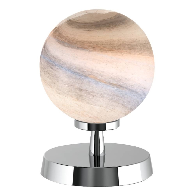 Esben Touch Lamp With Planet Style Glass Shade