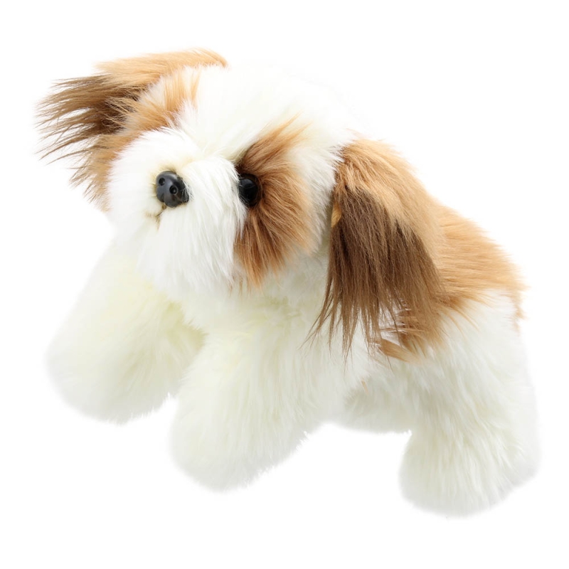 The Puppet Company Full-Bodied Brown & White Dog  Puppet