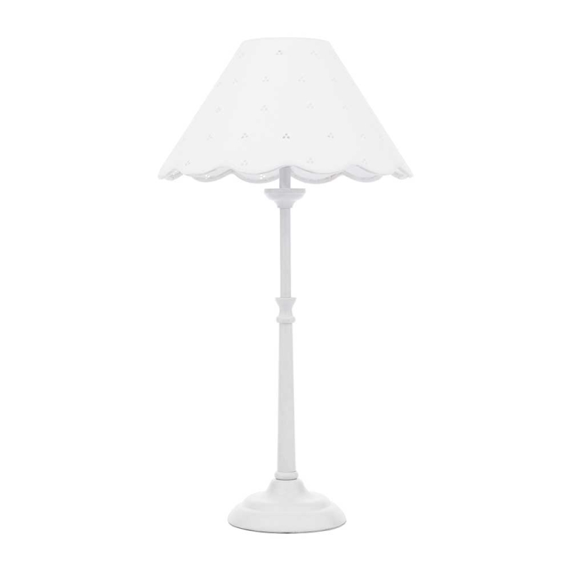 laura ashley cordwell table lamp matt white with shade