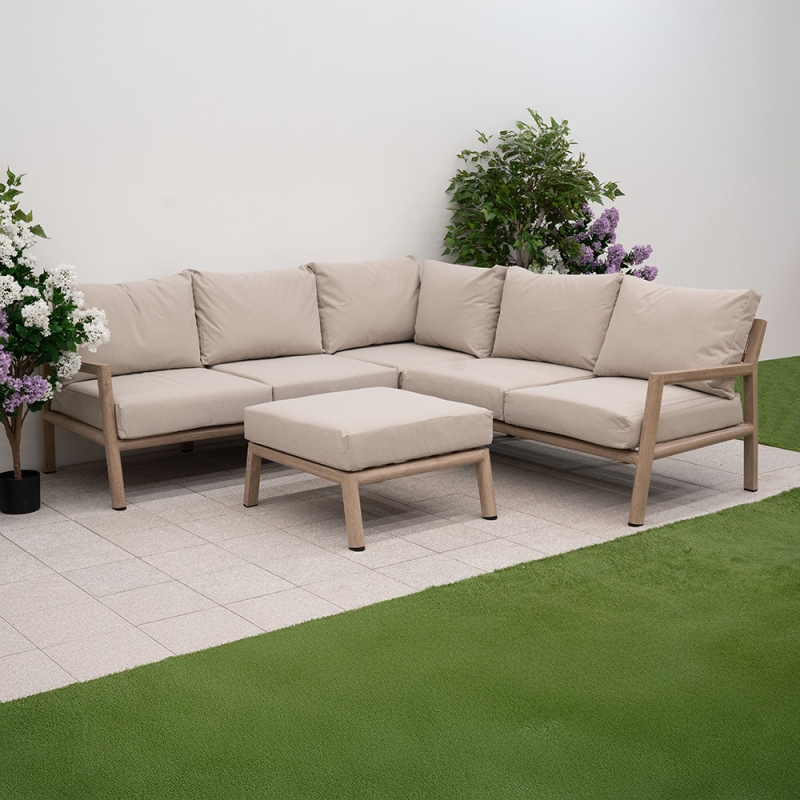 Hera Corner Sofa Set with Footstool