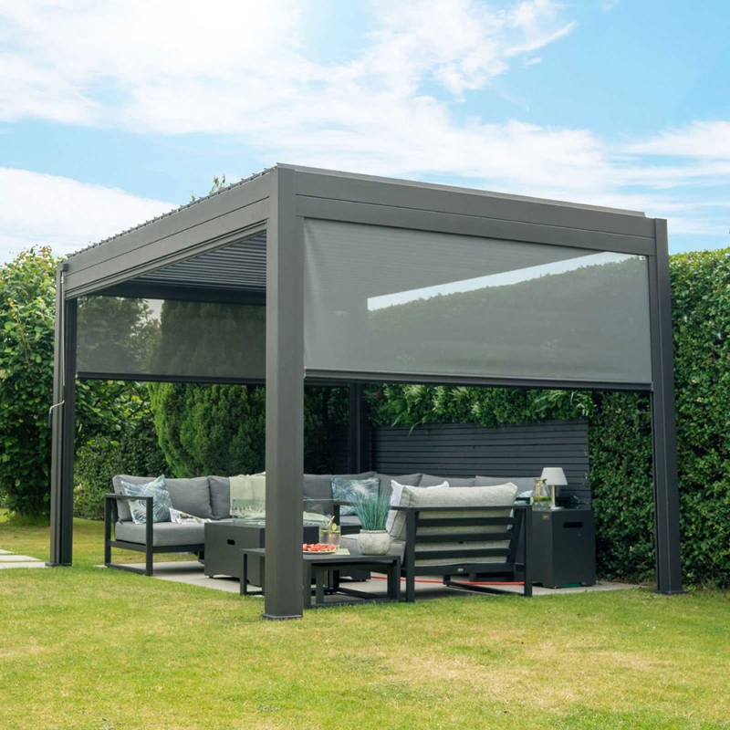 Privacy Screen For Helios 3m Pergola - Slate Grey