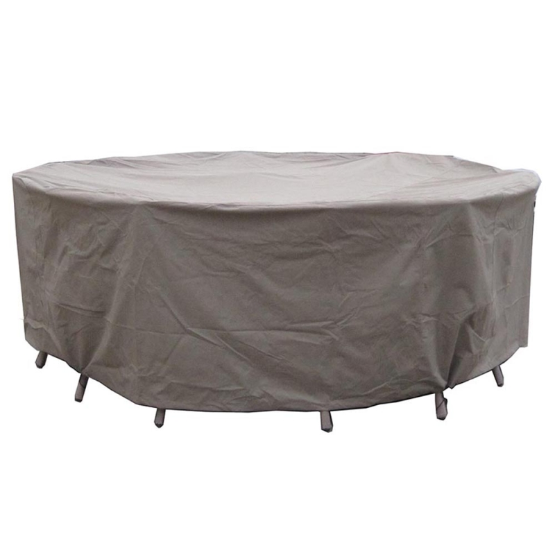 150cm Round Table Set Cover - Khaki