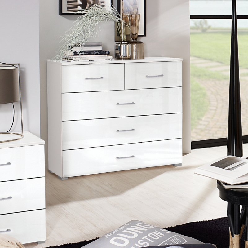 Mansfield 676C 5 Drawer Chest White