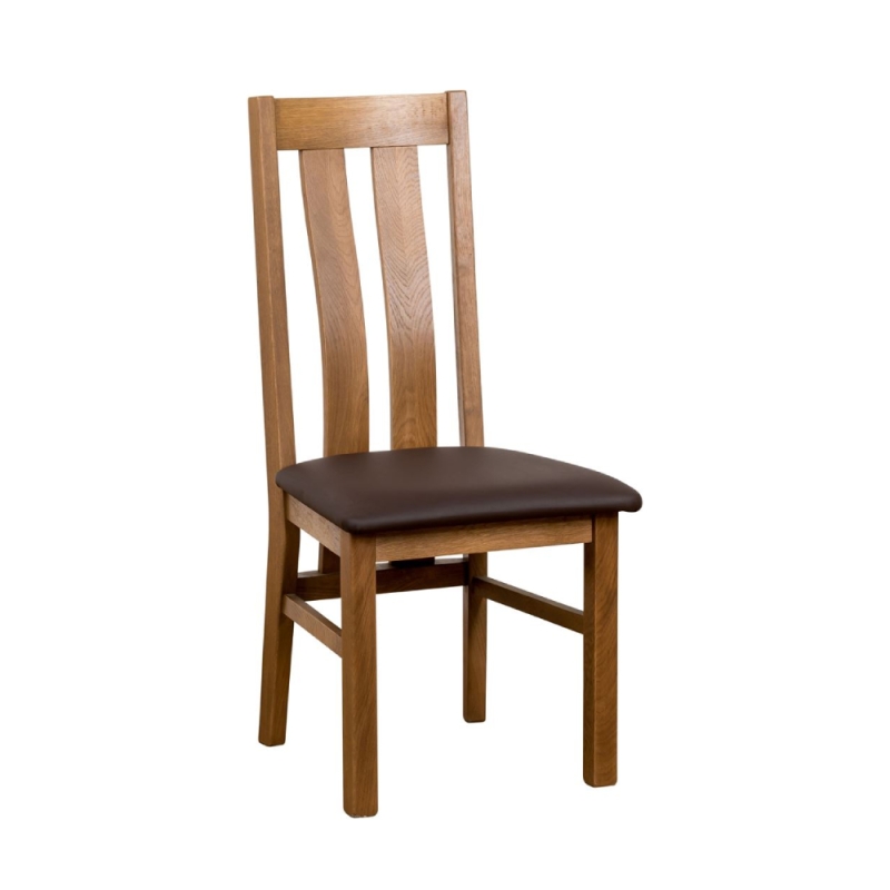 Snape Twin Slat Dining Chair Dark Oak Lacquered