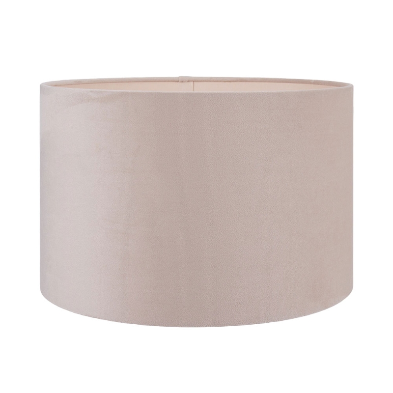 Rene Greige Velvet Cylinder Lampshade