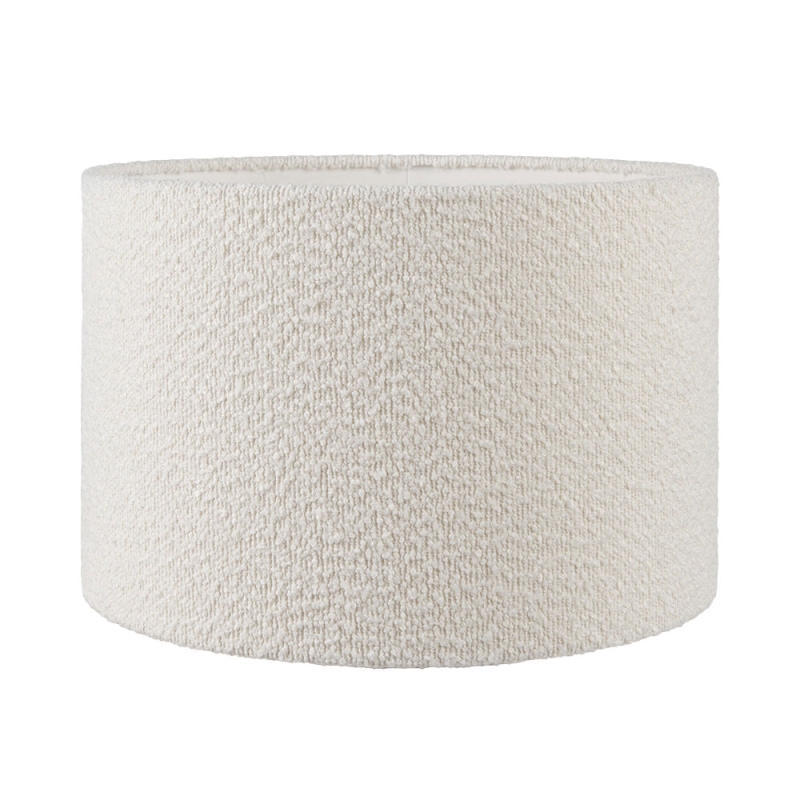 Rouen Boucle Cylinder Shade White