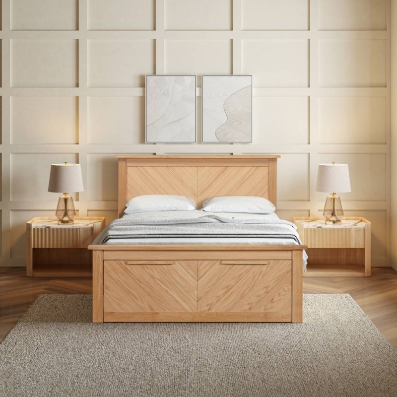 Kobi Wooden Bed Frame With Drawer Storage