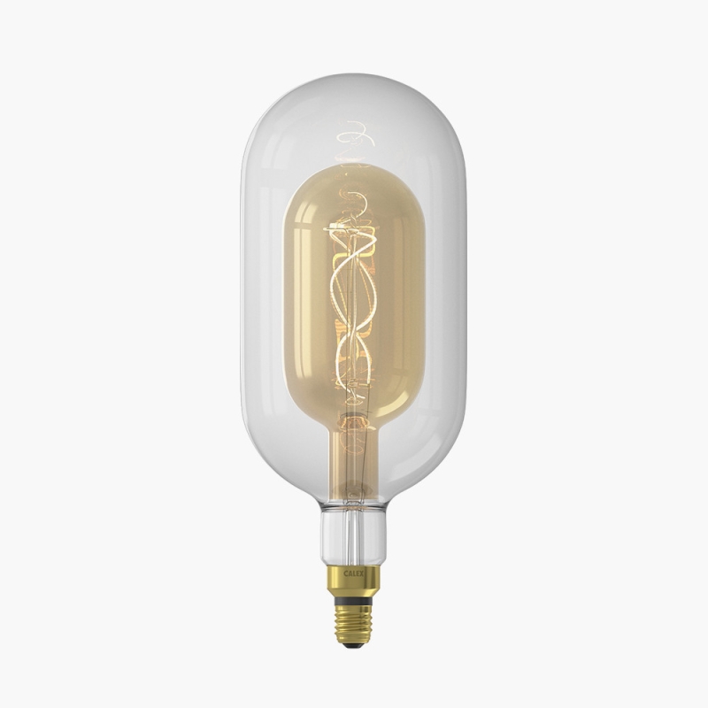 Calex LED Clear & Amber Double Tube Organic E27 Bulb