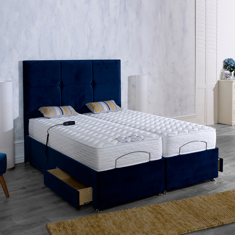 Hatfield Standard Adjustable Divan Bed - 2 Mattresses