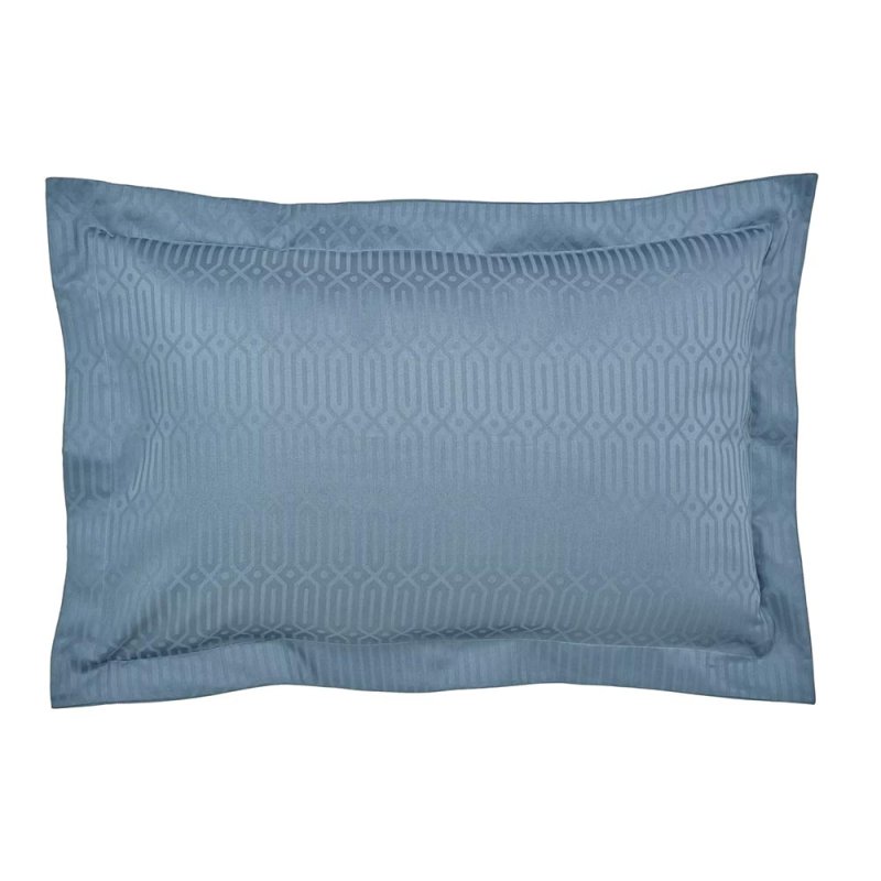 Peacock Blue Rivage Oxford Pillowcase Prussian Blue Glasswells