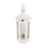 White Wash Wood Lantern Table Lamp