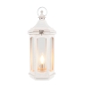 White Wash Wood Lantern Table Lamp