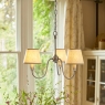 Laura Ashley Westbourne 3 Light Armed Pendant Polished Pewter