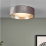 Nysa 2 Light Flush Velvey Warm Grey Shade