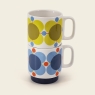 Orla Kiely Set of 2 Ceramic Mugs in Sky/Sunflower